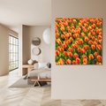 Obraz na płótnie 60x60 - Urok tulipanów piękno kwiatów - tulipany, kwiaty