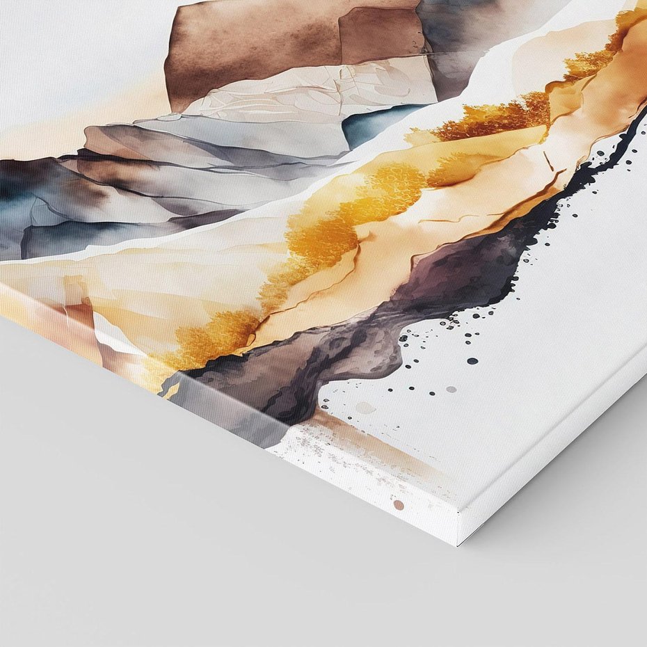 Obraz na płótnie 80x80 - Górska Grafika - góry, krajobraz