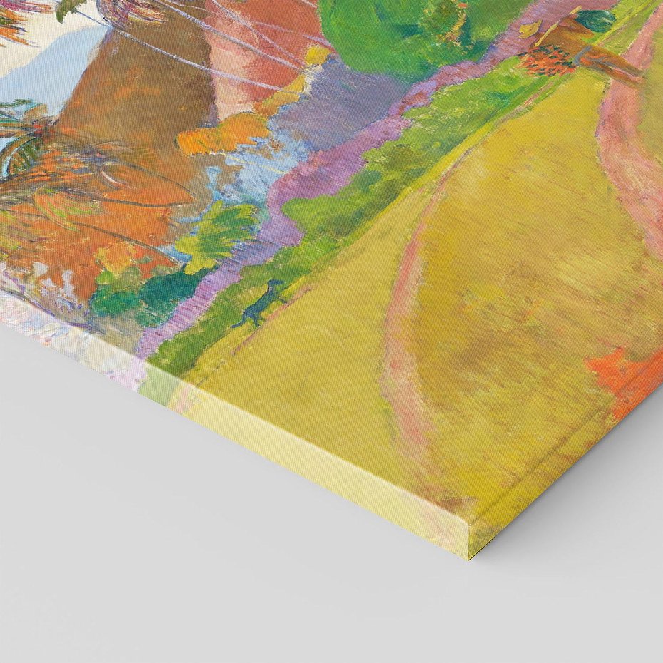 Obraz na płótnie 50x50 - Krajobraz Tahiti 1891, Paul Gauguin - Reprodukcja - reprodukcja, obraz na płótnie