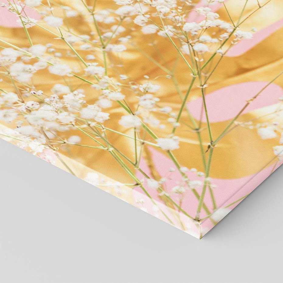 Obraz na płótnie 60x60 - : Elegancja w Złocie - złote, liście