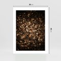 Plakat bez ramy 30x40 - Brązowe Liście w Scenerii - suche liście jesień brąz