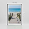 Plakat w ramie 50x70 - Żywa Natura - plaża, morze - rama czarna