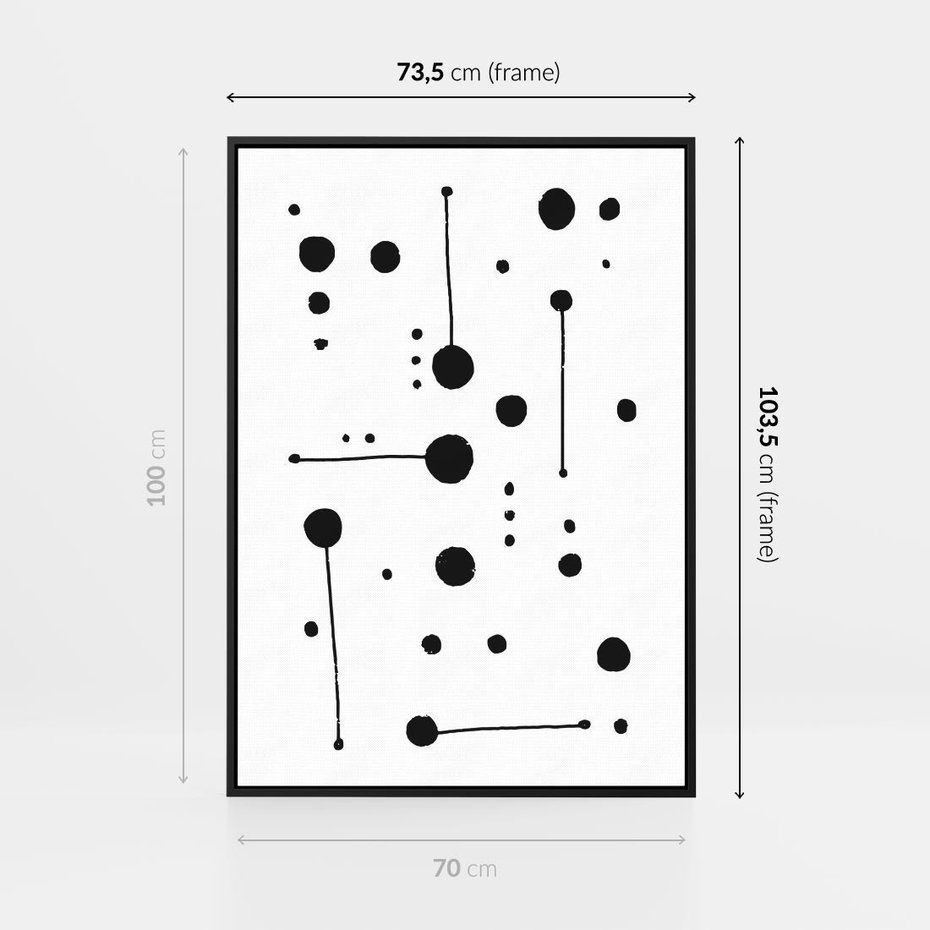 Obraz w ramie 70x100 - Złudne Odbicia - abstrakcja, minimalizm - rama czarna