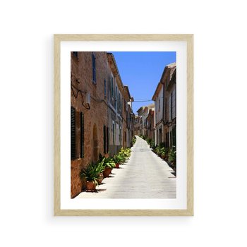 Plakat w ramie 30x40 - Urok uliczki: perspektywa miasta - uliczka, perspektywa - rama drewno