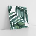 Obraz na płótnie 70x70 - Ruchome liście czasu - liście palmy, tropikalne