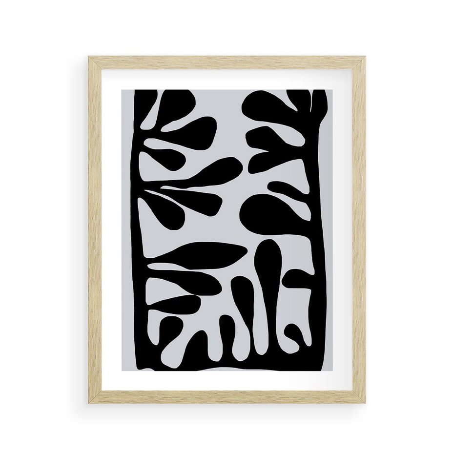 Plakat w ramie 40x50 - Taniec Kształtów - matisse, sztuka nowoczesna - rama drewno