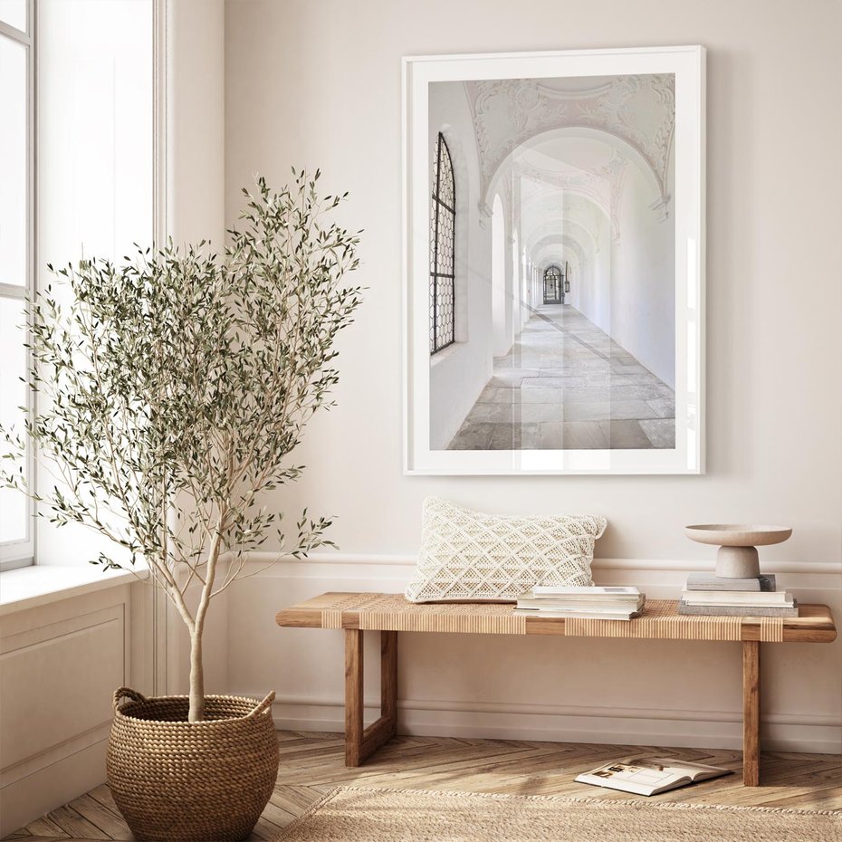 Plakat bez ramy 30x40 - Architektoniczne Przejście - architektura, korytarz