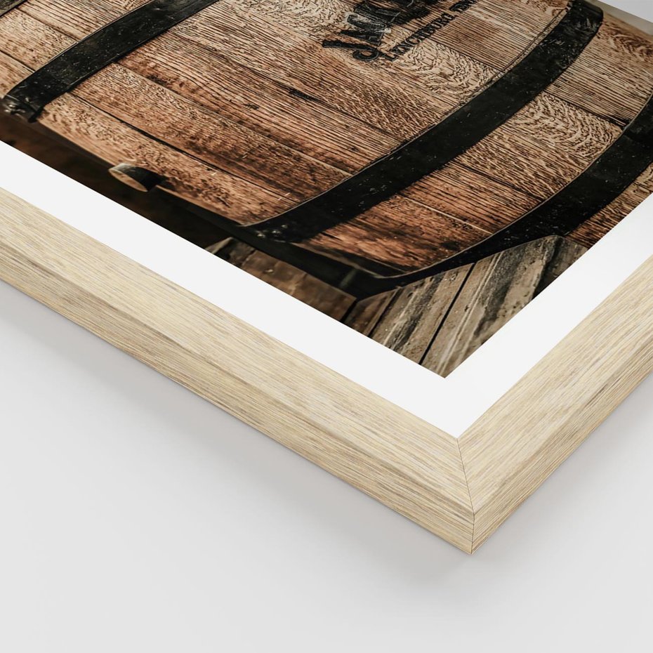 Plakat w ramie 30x40 - Rustykalna Whisky - beczka whiskey, jack daniel's - rama drewno