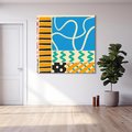 Obraz na płótnie 60x60 - Etno Boho - etno ornamenty, boho klimat