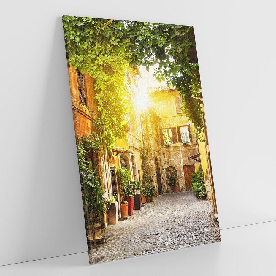 Obraz na płótnie 70x100 - Malownicza Wędrówka - uliczka, perspektywa