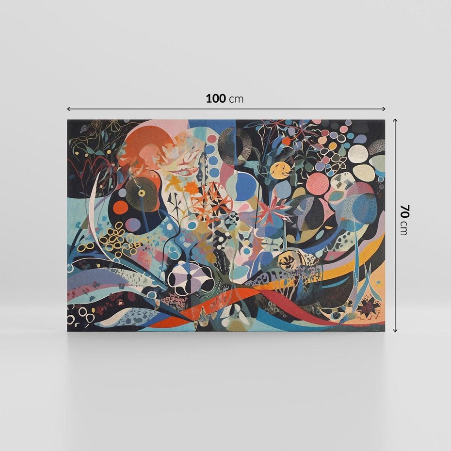 Obraz na płótnie 100x70 - Kolory Pasteli - abstrakcja, olej na płótnie