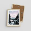 Plakat w ramie 30x40 - Zimowe Góry - zimowy krajobraz, góry - rama drewno