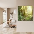 Obraz na płótnie 80x80 - Uroczysty Las Drzew - las, drzewa