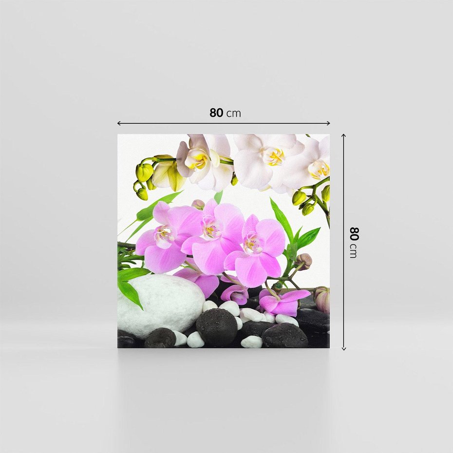 Obraz na płótnie 80x80 - Orchidea w SPA - spa, orchidea