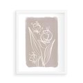 Plakat w ramie 40x50 - Pastelowe Nastroje - nowoczesny subtelny plakat, beżowy - rama biała