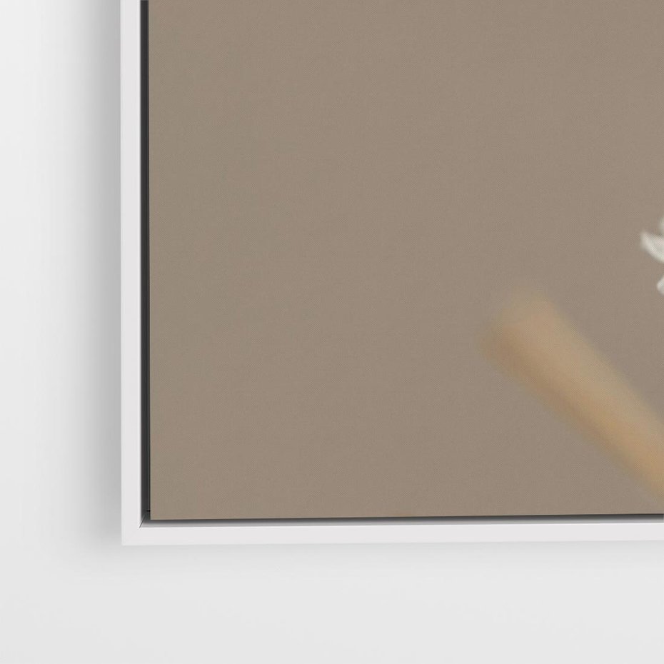 Obraz w ramie 120x80 - Przezroczyste piękno - gipsówka, suche - rama biała