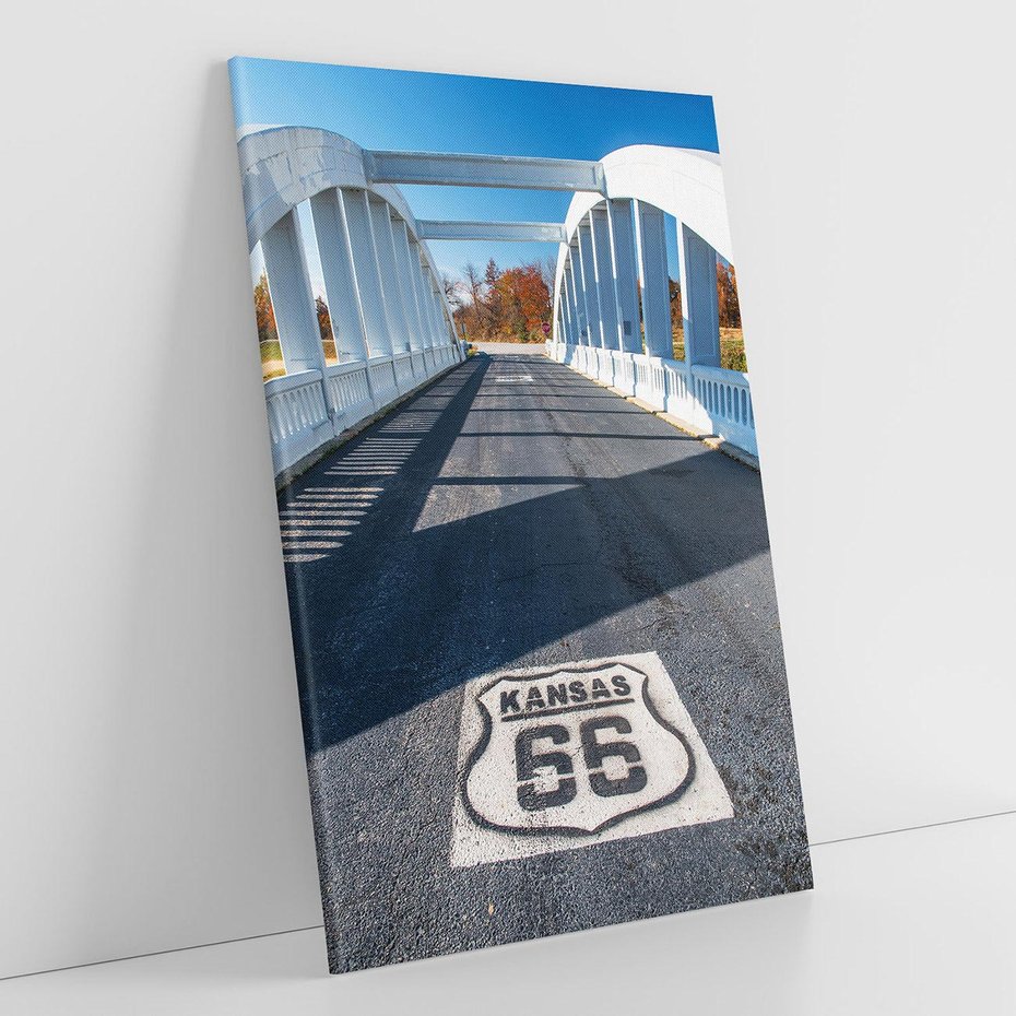 Obraz na płótnie 80x120 - Kansas i Route 66 - Kansas, route 66