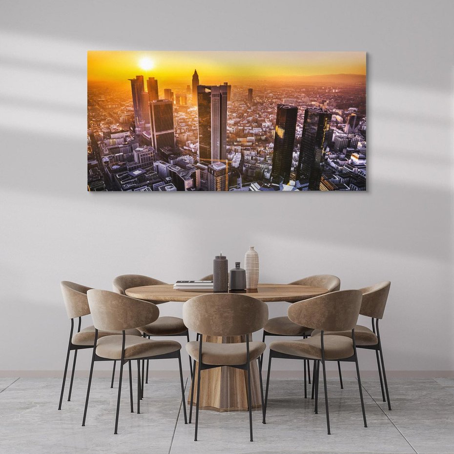 Obraz na płótnie 100x50 - Magiczny Frankfurt - miasto kontrastów - Frankfurt, Niemcy