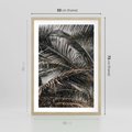 Plakat w ramie 50x70 - Liściaste Palmy - palmy, drzewa palmowe - rama drewno