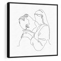 Obraz w ramie 50x50 - Bezgraniczne Tańce - para zakochanych, kobieta i mężczyzna - rama czarna
