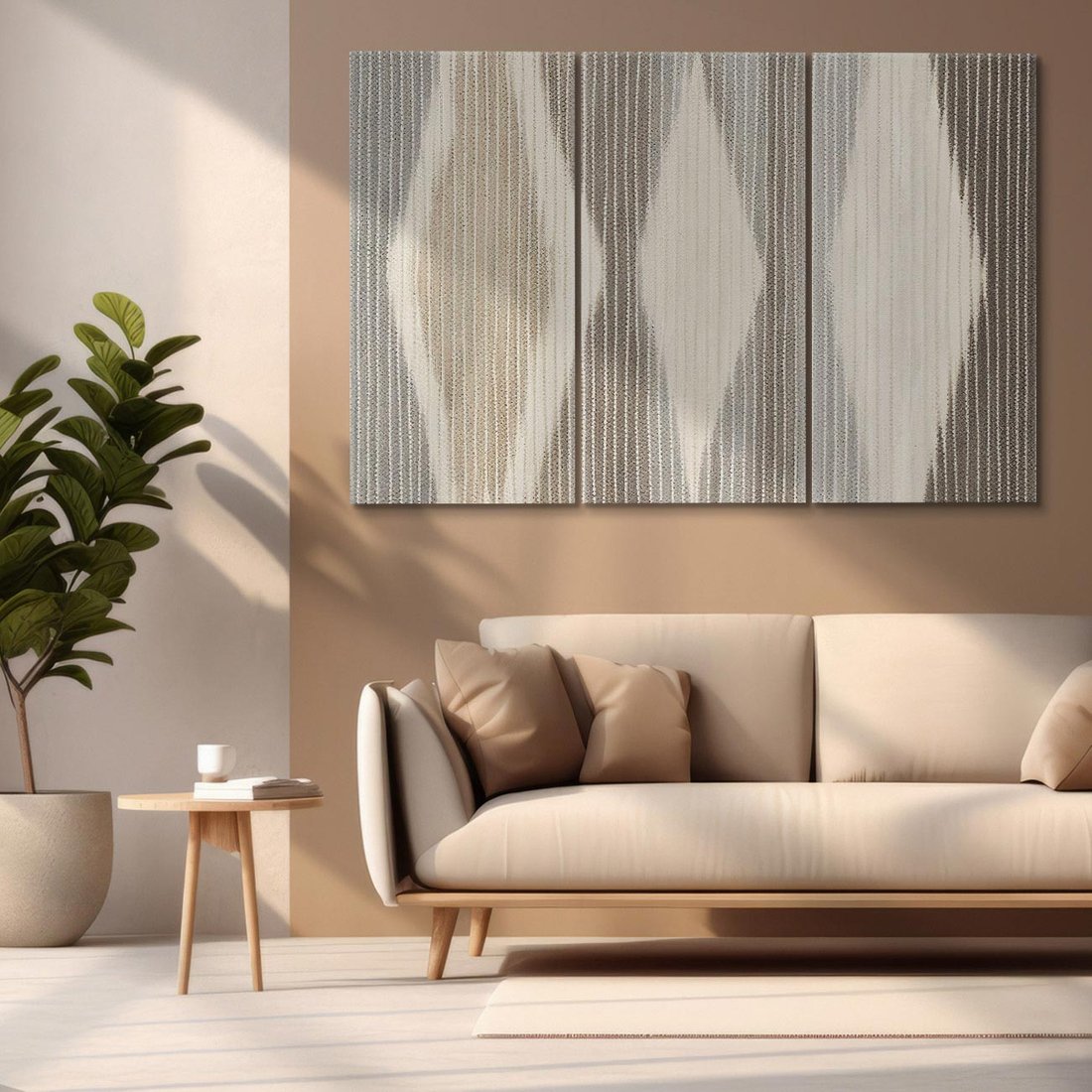 Obraz na płótnie 120x80 - Melancholijny spacer barw - symetryczne, geometryczne