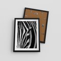 Plakat w ramie 30x40 - Pasy Zebr - zebra, paski - rama czarna