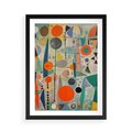 Plakat w ramie 50x70 - Wewnętrzne Zagadki Kształtów - abstrakcyjny obraz, sztuka abstrakcji - rama czarna
