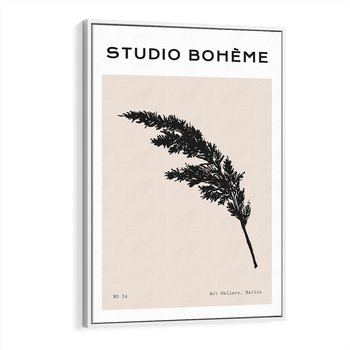 Obraz w ramie 80x120 - Boho Refrakcje Przestrzeni - boho plakat, roślina - rama biała
