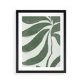 Plakat w ramie 40x50 - Zieleń Wewnętrznego Spokoju - zielony plakat, roślinne inspiracje - rama czarna