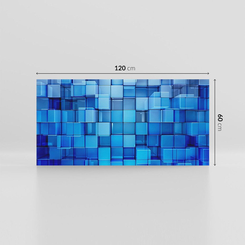 Obraz na płótnie 120x60 - Abstrakcyjne 3D: Kolorowe bloki - abstrakcja, 3d