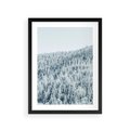 Plakat w ramie 30x40 - Cicha Zima - las, zima - rama czarna