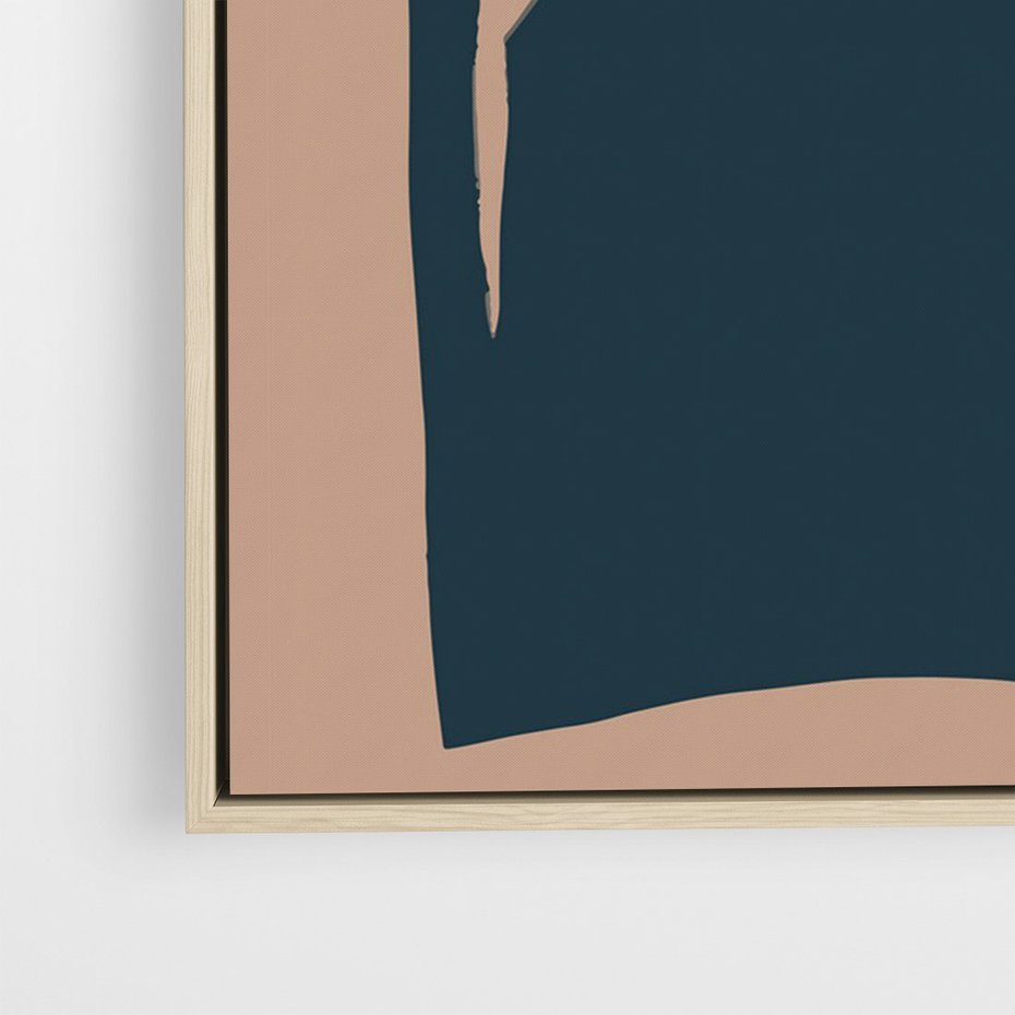 Obraz w ramie 80x120 - Wnętrza Boho Serca - abstrakcyjny obraz, plakat - rama drewno