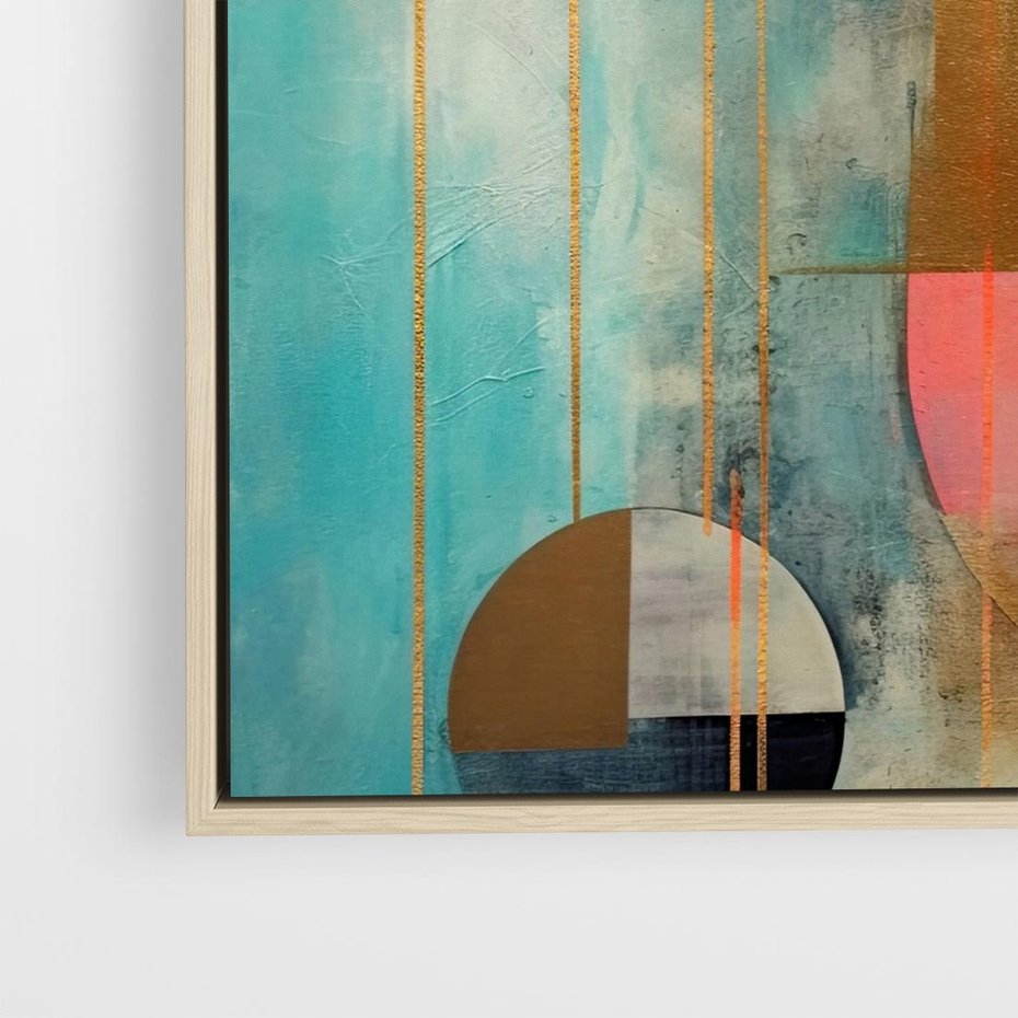 Obraz w ramie 80x80 - Abstrakcyjny Bałagan - abstrakcja, obraz olejny - rama drewno