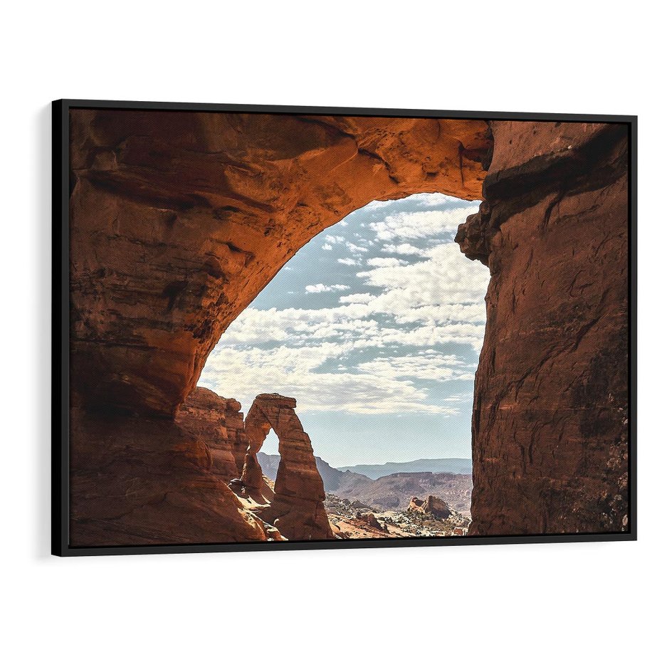 Obraz w ramie 100x70 - Magia pustynnego kanionu - pustynia, kanion - rama czarna