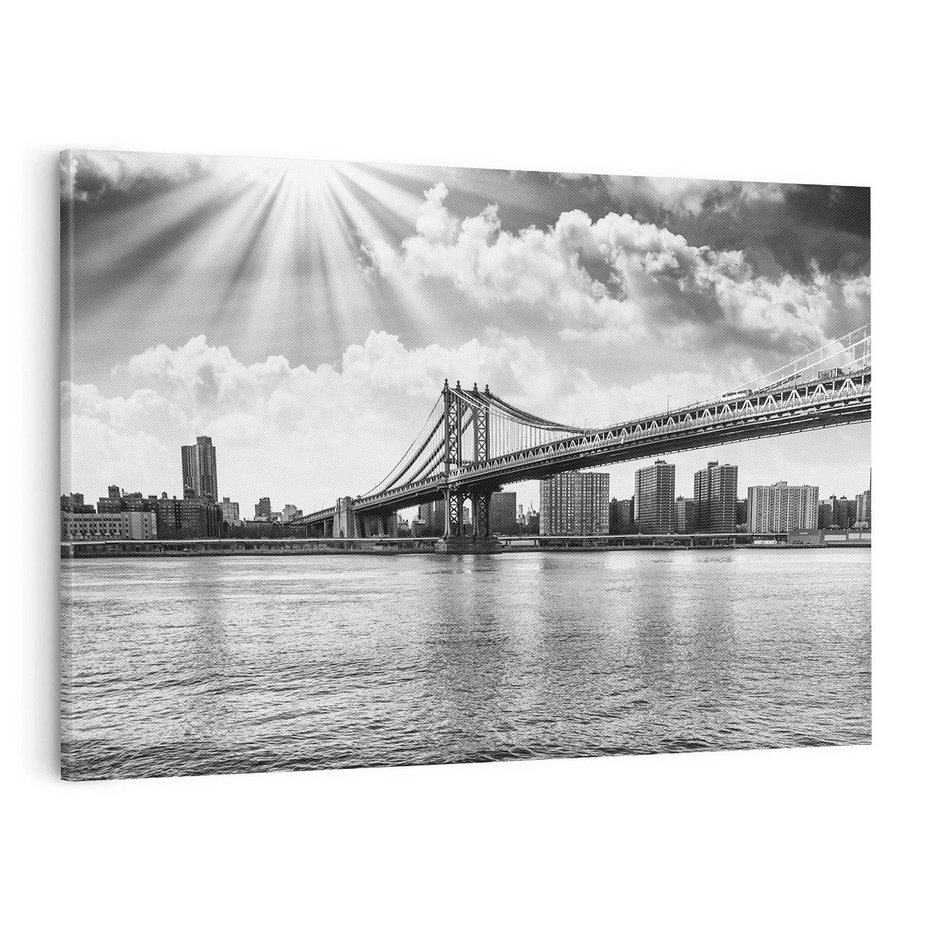 Obraz na płótnie 100x70 - Most w Mieście - most, miasto