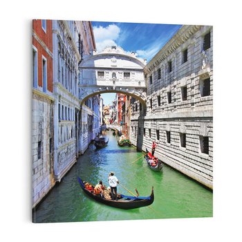 Obraz na płótnie 30x30 - Romantyczna gondola w Wenecji - Wenecja, gondola