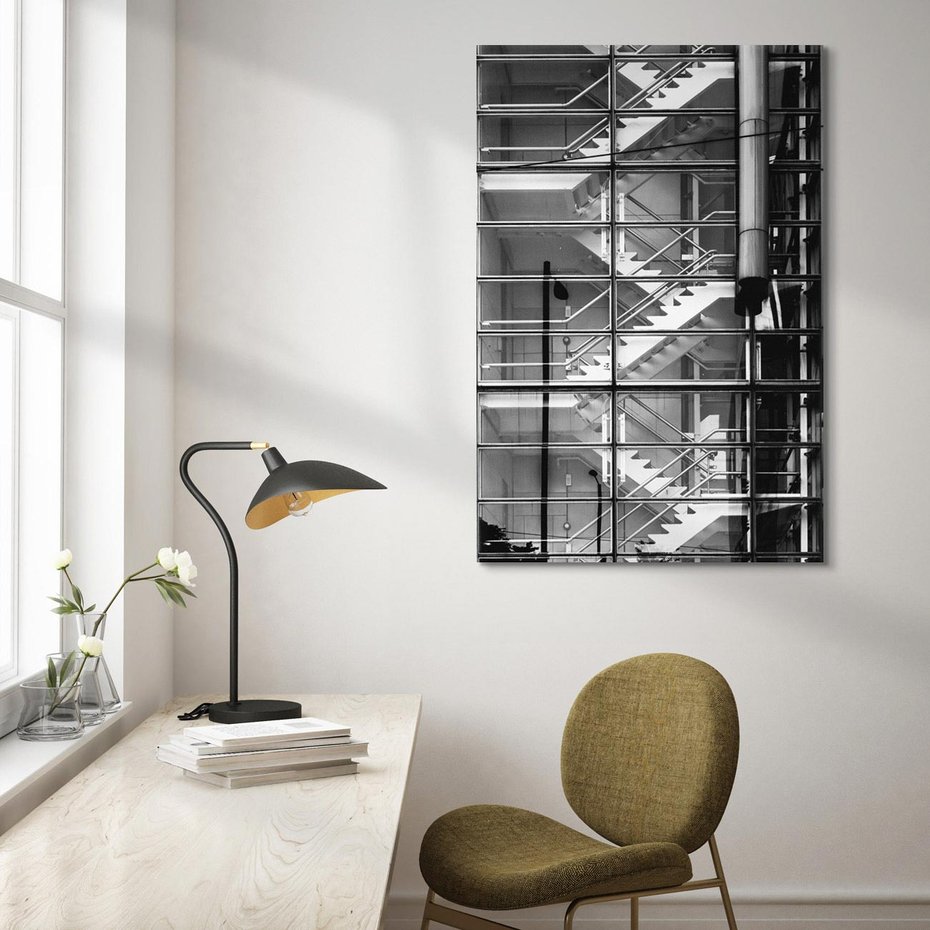 Obraz na płótnie 80x120 - Schody do architektonicznej przestrzeni - schody, architektura