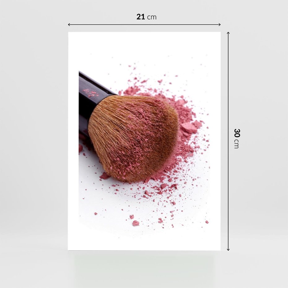 Plakat bez ramy 21x30 - Makijaż w kolorze pędzla - makijaż, pędzel