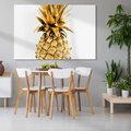 Obraz na płótnie 70x50 - Ekskluzywny Akcent - złoty, ananas