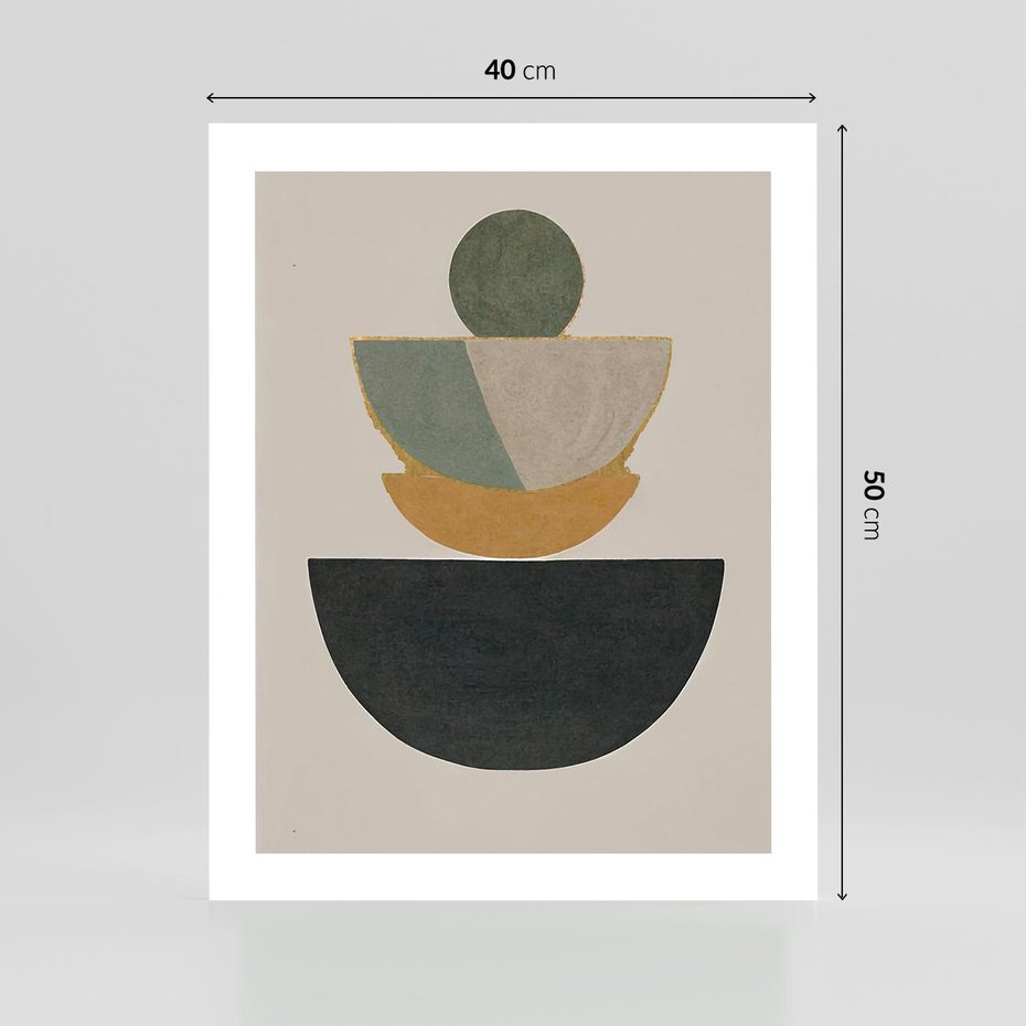 Plakat bez ramy 40x50 - Podróżne Refleksyjne Odbicia - abstrakcyjny obraz, kolory ciepłe