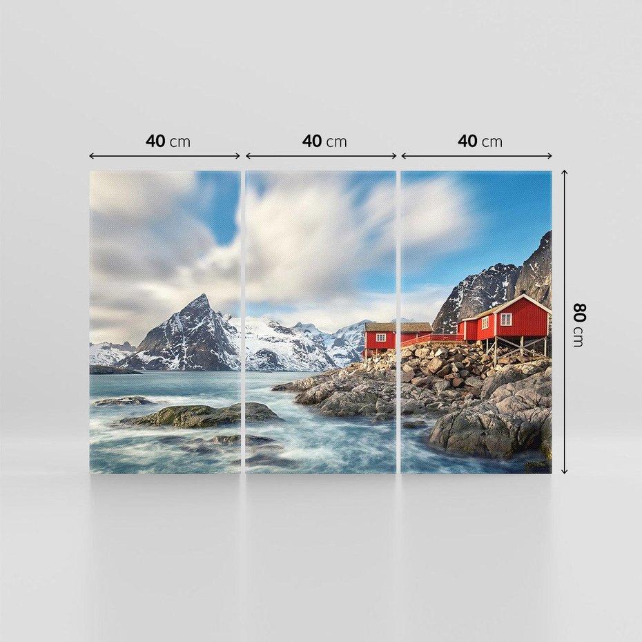 Obraz na płótnie 120x80 - Norweskie jezioro wśród gór - norwegia, jezioro