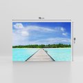 Obraz na płótnie 70x50 - Idylliczne molo na wyspie - plaża, molo