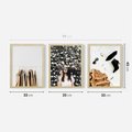 Zestaw obrazy w ramie 30x40 galeria - Moda, fashion, brąz, boho - rama drewno