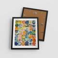 Plakat w ramie 40x50 - Rozkwitające Wzory Abstrakcji - abstrakcyjny obraz, mnogość kolorów - rama czarna