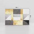 Obraz na płótnie 120x80 - Marmur w Geometrycznych Kształtach - geometryczne linie, złoto i szarość