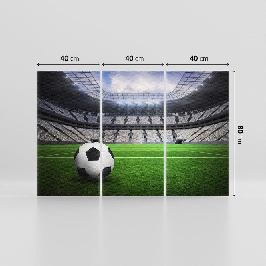 Obraz na płótnie 120x80 - Piłka nożna: pasja na stadionie - piłka, nożna