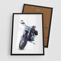 Plakat w ramie 50x70 - Motocykl w ruchu - motor, bike - rama czarna