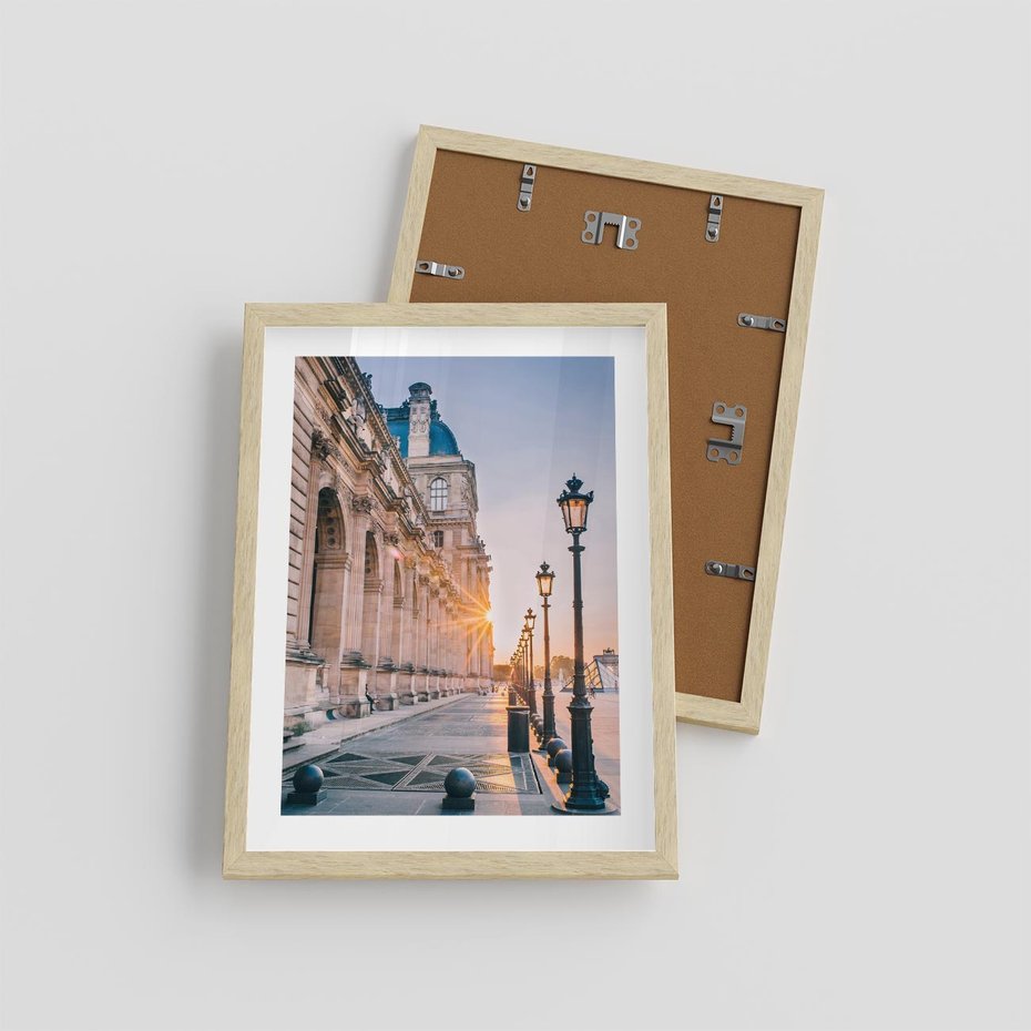 Plakat w ramie 30x40 - Magiczne spacery - uliczka, perspektywa - rama drewno