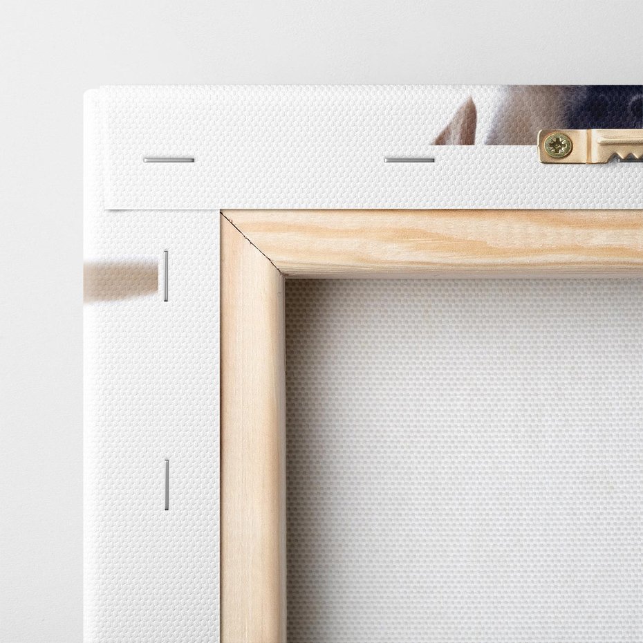 Obraz na płótnie 50x70 - Szczeniak pełen radości - piesek, szczeniak