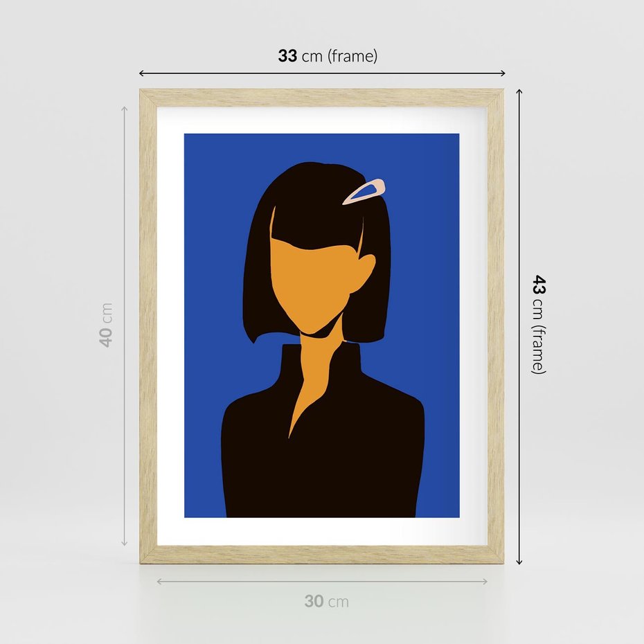 Plakat w ramie 30x40 - Energetyczne Zestawienie - sztuka nowoczesna, plakat - rama drewno